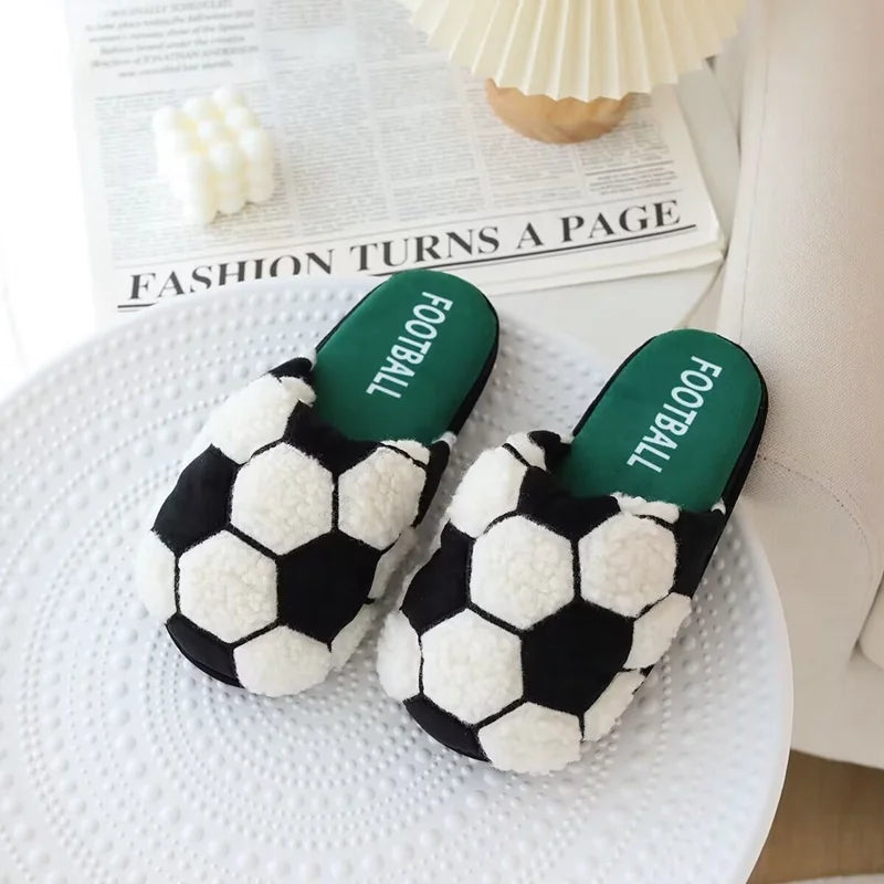Cute Ball Warm Slippers Indoor Slipper Soft Plush Anti-slip Winter Home Floor Shoes