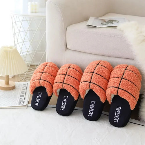 Cute Ball Warm Slippers Indoor Slipper Soft Plush Anti-slip Winter Home Floor Shoes