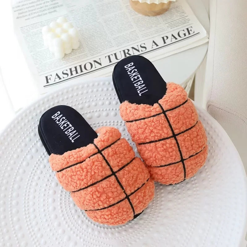 Cute Ball Warm Slippers Indoor Slipper Soft Plush Anti-slip Winter Home Floor Shoes